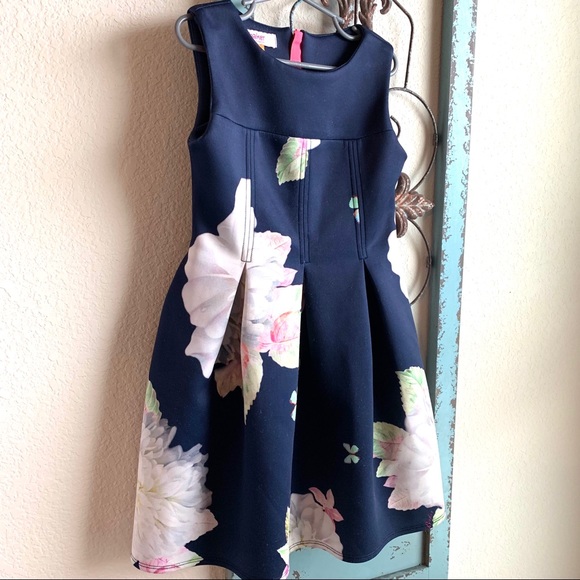 ted baker girls blue dress